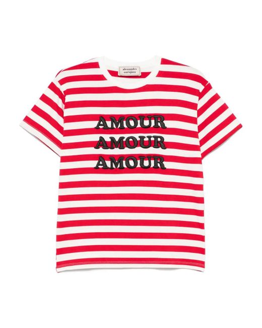 ALESSANDRO ENRIQUEZ Pink Striped T-Shirt