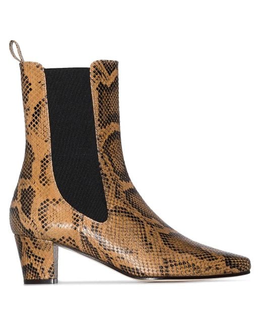 Paris Texas Brown Python-Print 50Mm Ankle Boots