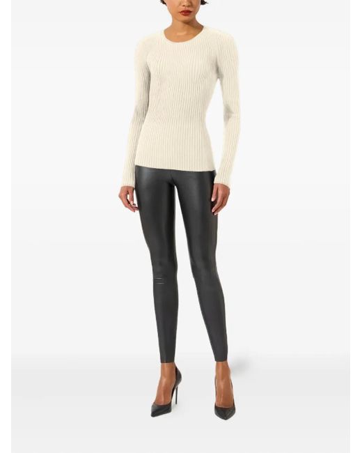 Wolford Natural Ribbed Long-Sleeve T-Shirt