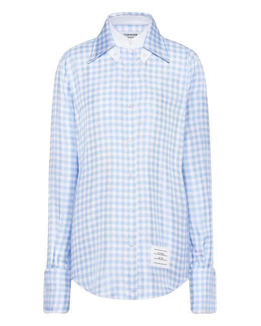 Camisa a cuadros gingham Thom Browne de color Blue