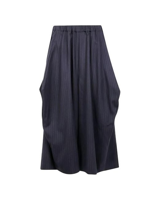 Comme des Garçons Blue Pinstripe-Pattern Trousers