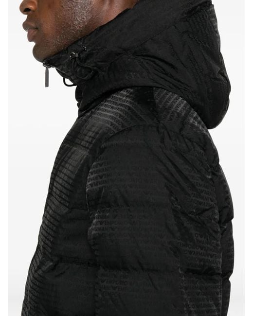 Emporio Armani Jacke mit durchgehendem Logo in Black für Herren