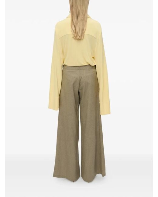 Christopher Esber Yellow Deconstruct Long-Sleeve Polo Shirt