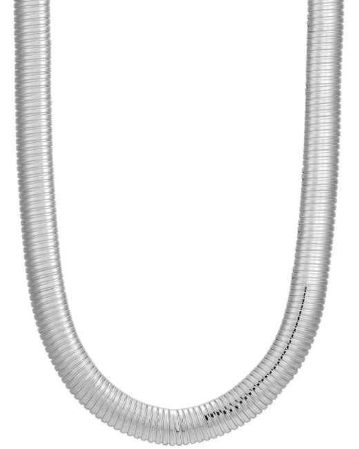 Luv Aj White Ribbed Snake-effect Chain Necklace