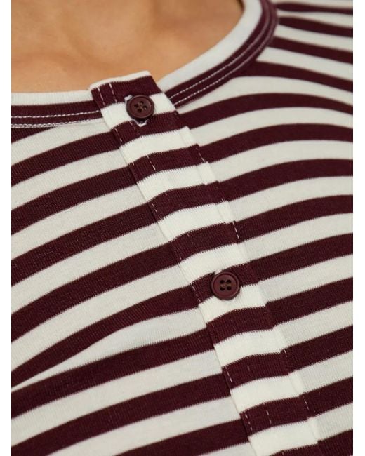 Munthe Gestreepte Blouse Met Lange Mouwen En Knopen in het Black