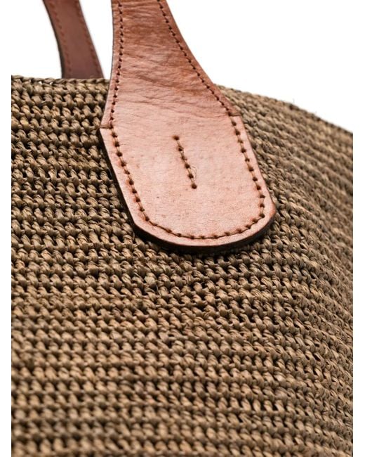 IBELIV Brown Tokyo Ii Handles Woven Tote Bag