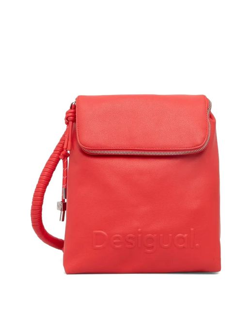 Desigual Red Medium Half Hampton Backpack