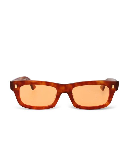 FIVEFOURFIVE Brown 545 Rectangle Sunglasses for men