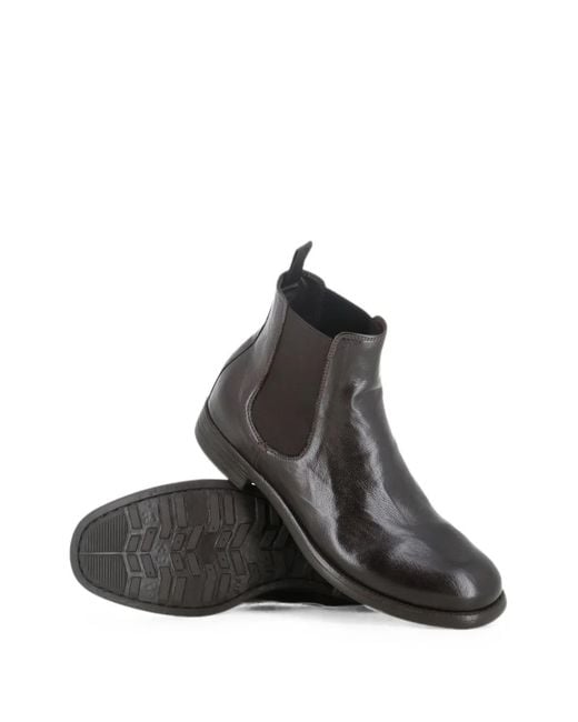 Officine Creative Gray Elasticated-Panel Pull-Tab Boots for men