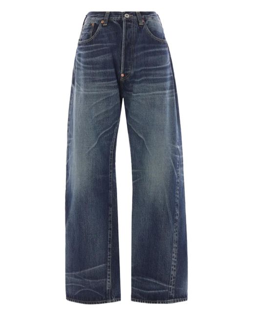 Junya Watanabe Blue Straight-Leg Jeans