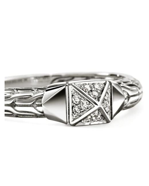 John Hardy White Icon Stud Diamond Ring