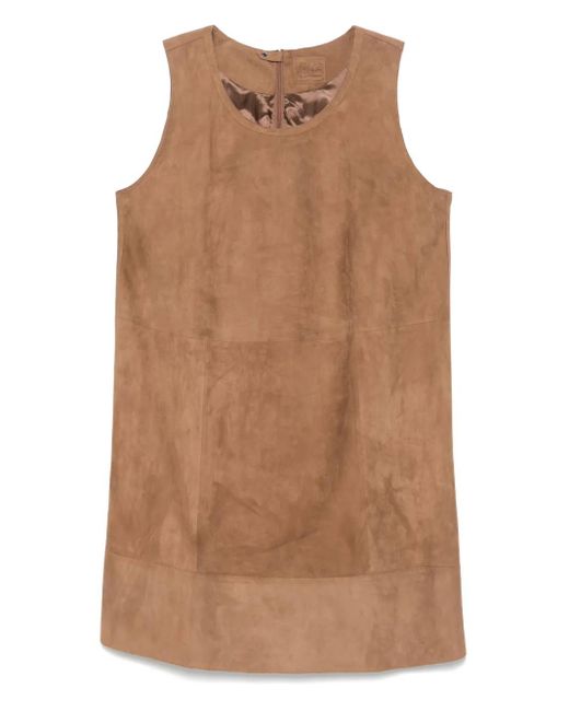 Desa Nineteenseventytwo スエード ミニドレス Brown