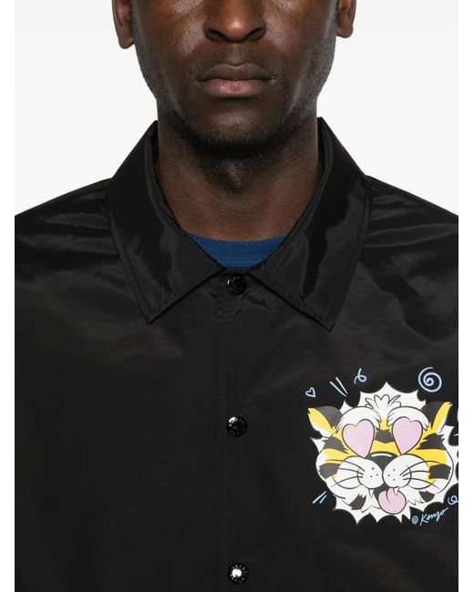 Sobrecamisa Con Botones KENZO de hombre de color Black