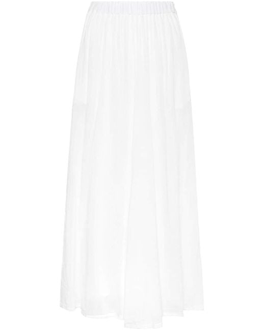 Forte Forte White Semi-sheer Midi Skirt
