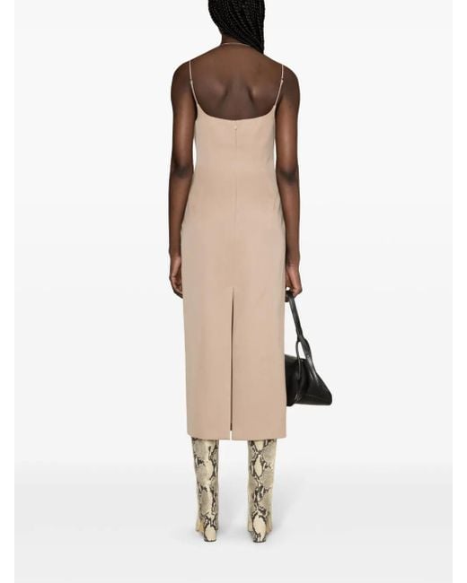 The Attico White Panelled Virgin-Wool Dress