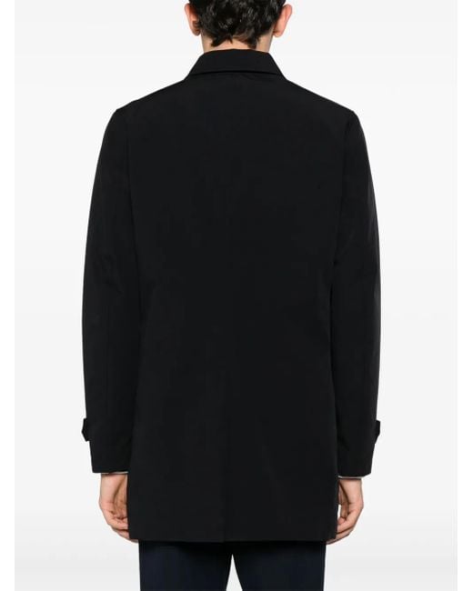 Moorer Black Vittor-Kn Single-Breasted Coat for men