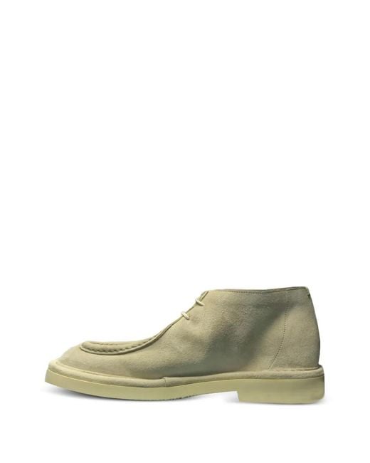 STURLINI FIRENZE White Lace-Up Desert Boots for men