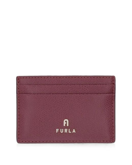 Furla Purple Logo-Plaque Card Holder
