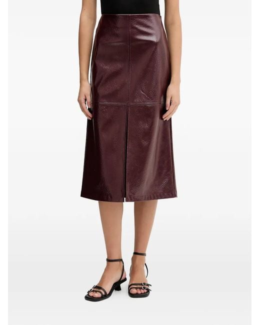 HUGO Purple Rantasa Panelled Midi Skirt