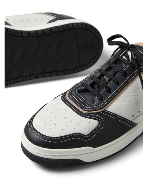 Brunello Cucinelli Calfskin Basket Sneakers in White für Herren