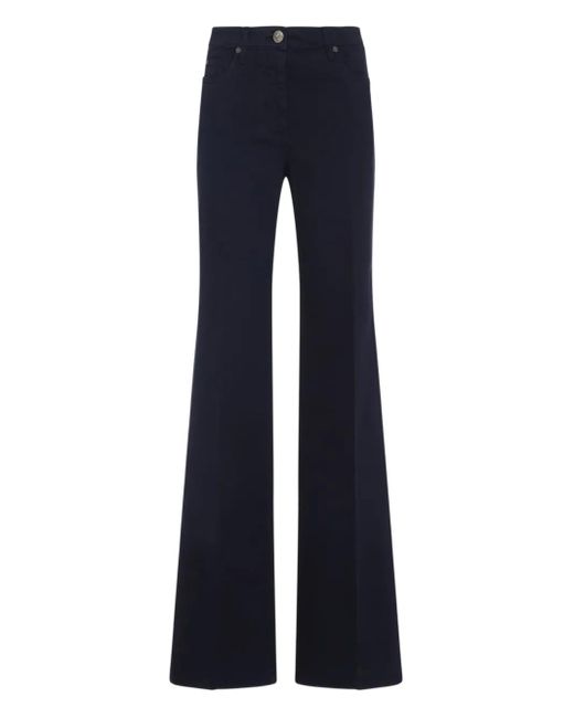Etro Blue Embroidered Flared Jeans