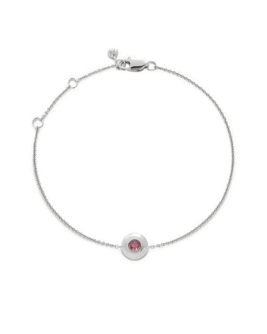 Monica Vinader White October Tourmaline Birthstone Bracelet