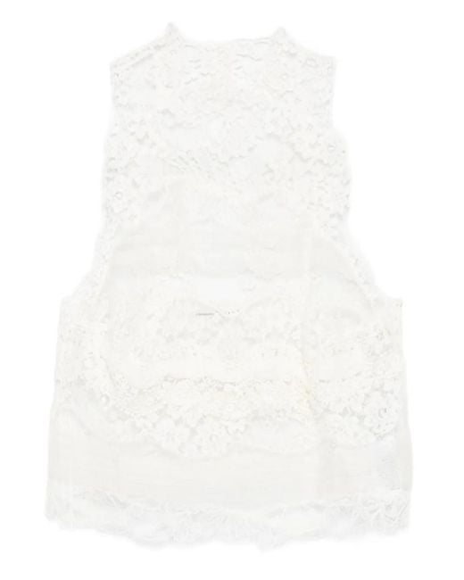 Top Smanicato di Ermanno Scervino in White