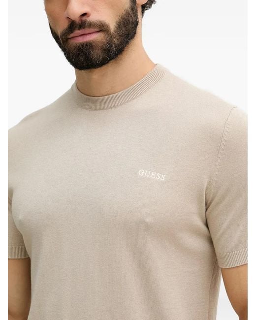 Pull À Logo Brodé Guess pour homme en coloris White
