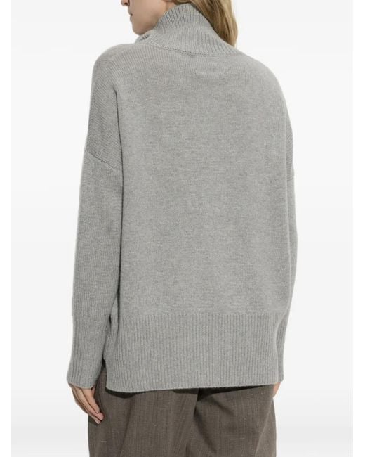 Lisa Yang Gray Heidi Turtleneck Sweater