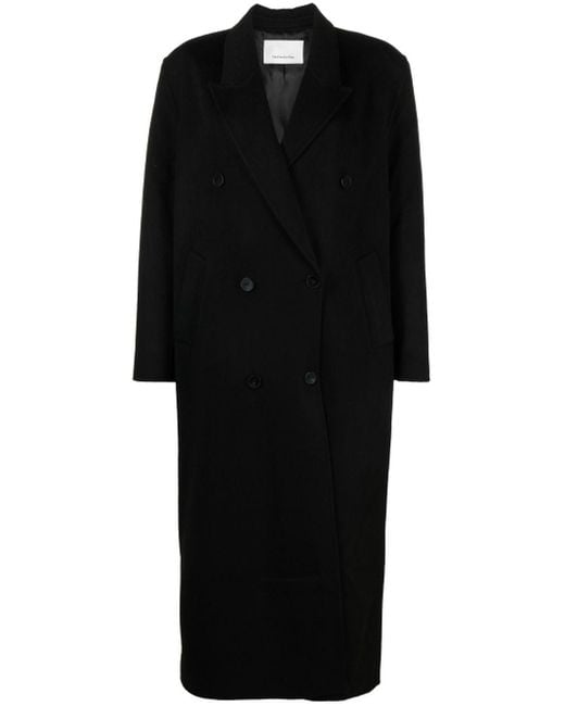 Frankie Shop Black Gaia Double-breasted Coat - Women's - Wool/polyamide/polyester