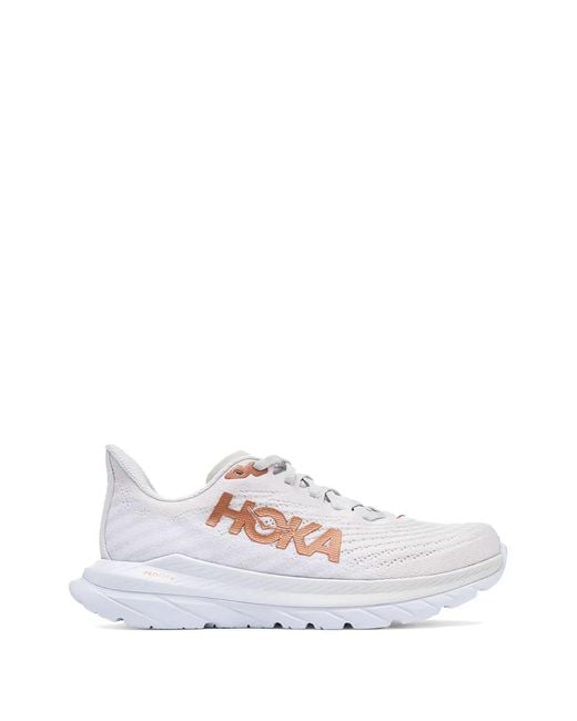 Hoka One One White Mach 5 Logo-Detail Sneakers for men