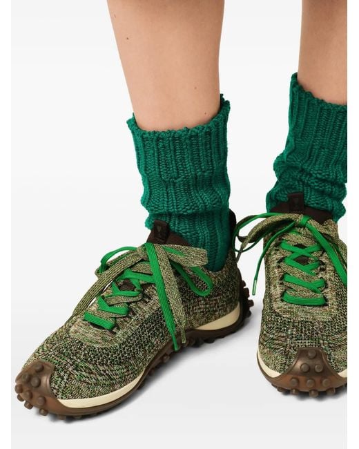 AMI Green Knit Mirage Sneakers