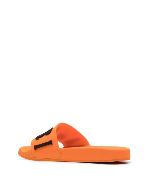 Amiri Orange Logo-Embossed Slides for men