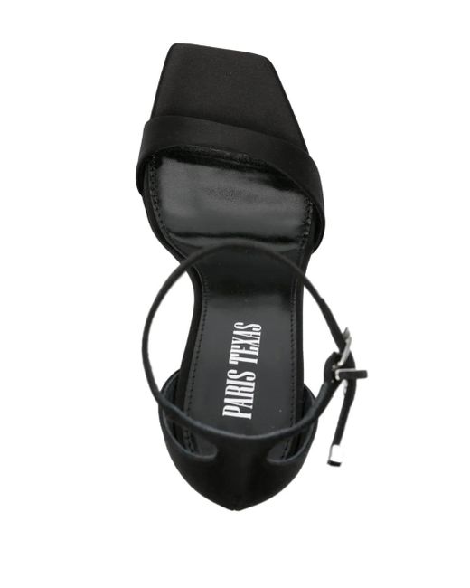 Paris Texas 100 Mm Zijden Sandalen in het Black