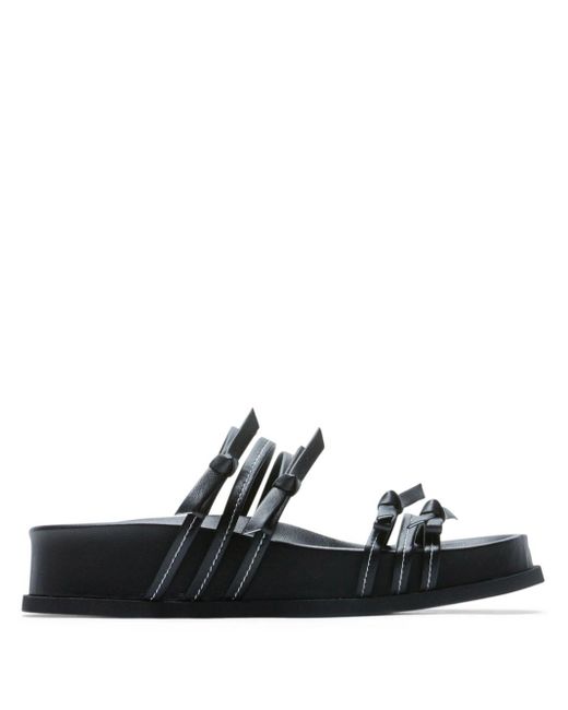 N°21 Black Tie-strap Leather Sandals