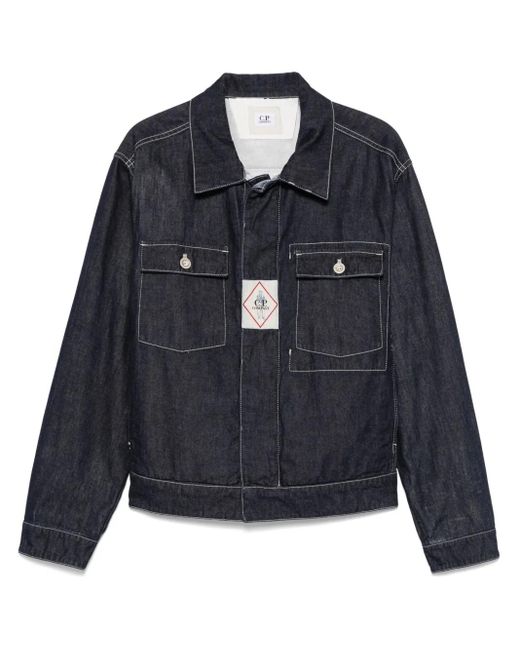 Chaqueta Vaquera Con Parche Del Logo C P Company de hombre de color Blue