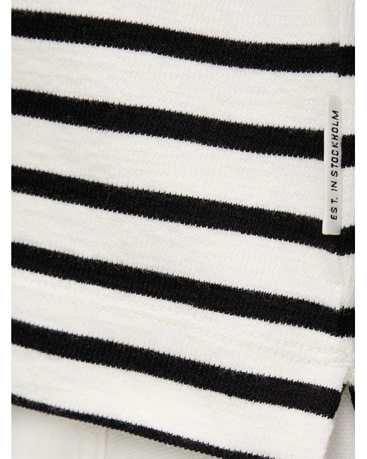 Marc O' Polo White Horizontal-Stripe Long-Sleeve T-Shirt