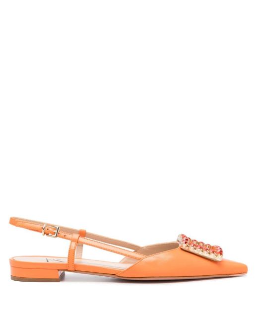 Zapatos de tacón Lavanda con hebilla Roberto Festa de color Orange