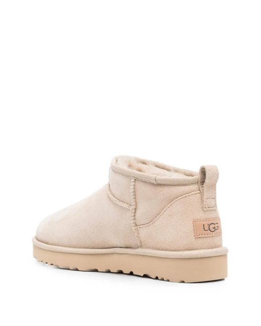 Ugg Natural Classic Ultra Mini Pull-Tab Ankle Boots