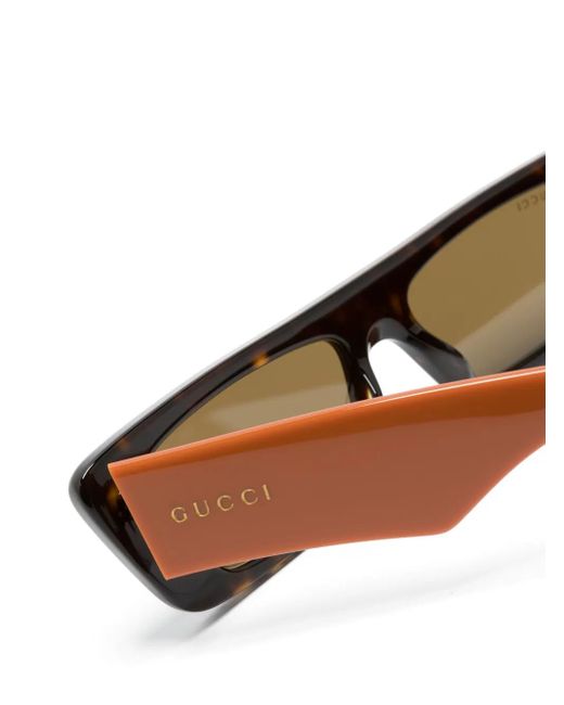 Gucci Black Square-Frame Colour-Block Sunglasses for men
