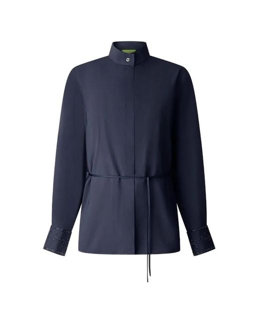 Shanghai Tang Blue Silk Blouse