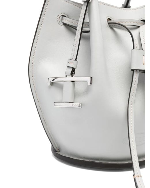 Tod's ロゴチャーム バケットバッグ Gray