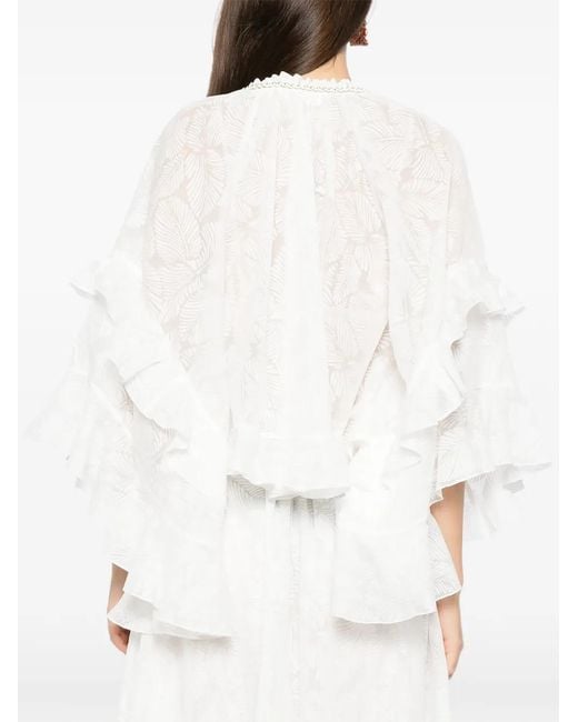 Zimmermann White Daylight Blouse