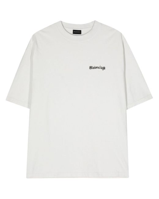 Camiseta con logo BB Balenciaga de hombre de color White