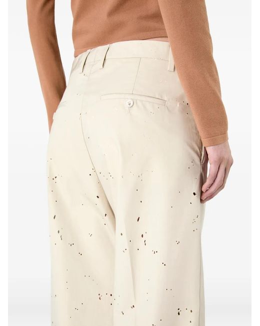 CAMPERLAB White Pantalon Évasé À Boutonnière