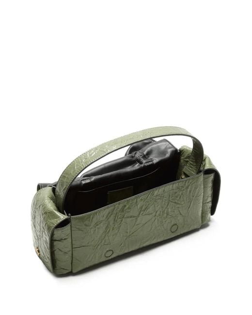 Acne Green Multipocket Shoulder Bag