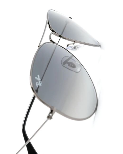 Ray-Ban Gray Aviator Large Gradient Sunglasses
