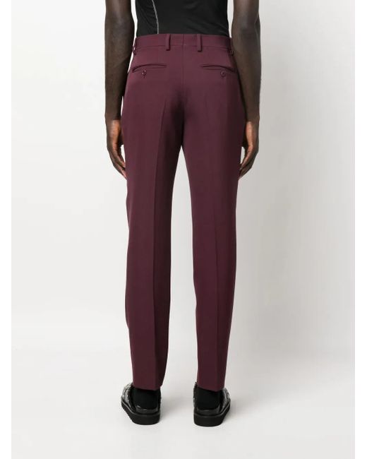 Moschino Purple Tailored Virgin-Wool Trousers for men