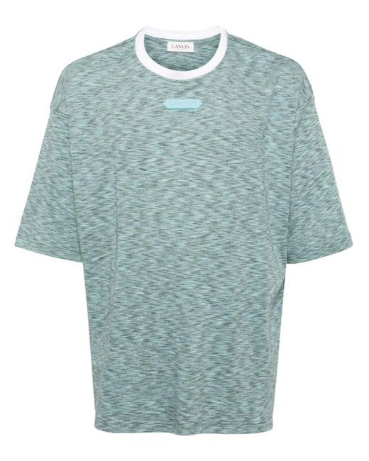 T-shirt con applicazione logo di Lanvin in Blue da Uomo