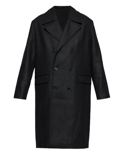 AllSaints Doppelreihiger Curran Mantel in Black für Herren